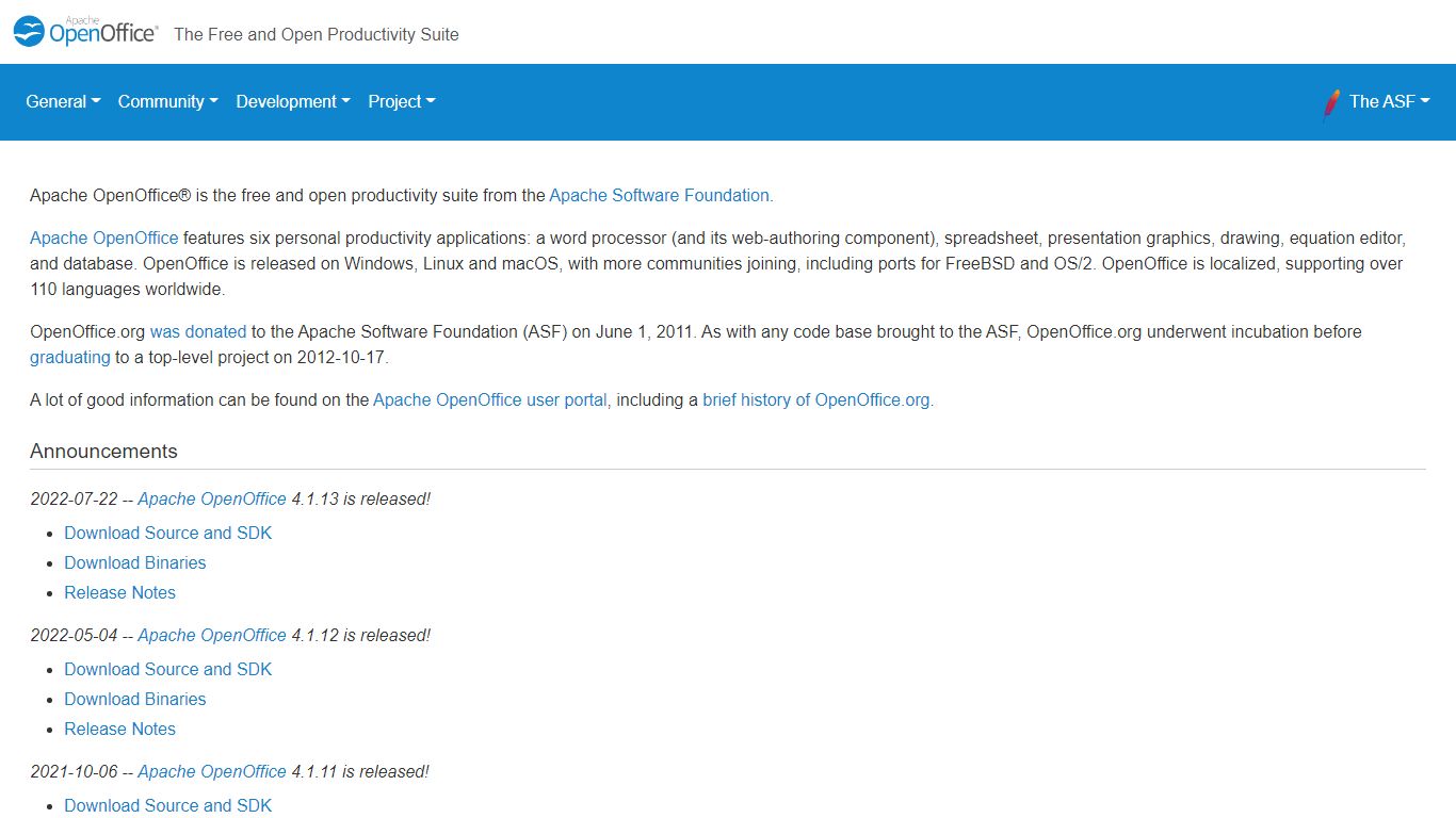 Apache OpenOffice - Project Website